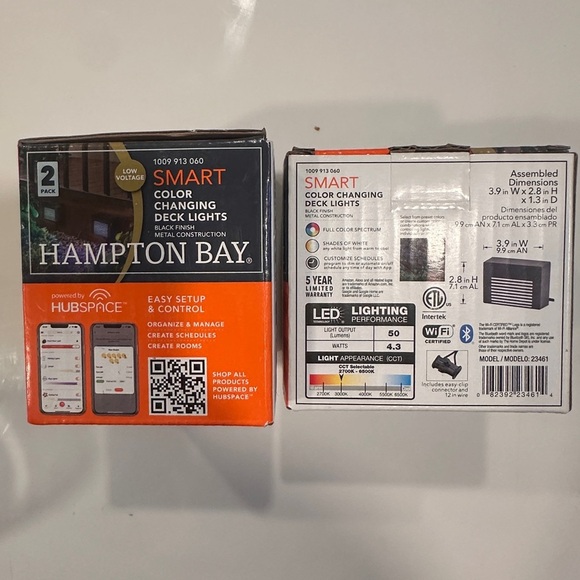 4 Hampton Bay Smart Color Changing Deck Lights (2 Packs) LED Outside Lights NEW - Picture 2 of 6